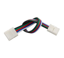 Конектор для світлодіодних стрічок OEM SC-22-SW-15-5 10mm RGBW 2joints wire (дріт-2 затискач)