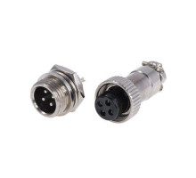 Конектор для світлодіодних стрічок OEM №18 4pin-4pin "мама" + "тато" метал
