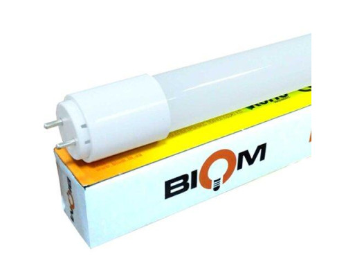 Світлодіодна лампа Biom T8-GL-1200-18W NW 4200К G13 скло матове