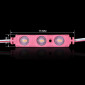 Світлодіодний модуль BRT XG194 5630-3 led W 1,5W PINK, 12В, IP65 рожевий з лінзою полусфера
