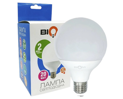 Светодиодная лампа Biom BT-591 G95 20W E27 4500К матовая