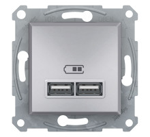 USB Розетка 2,1A Алюміній Asfora