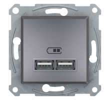USB Розетка 2,1A Сталь Asfora