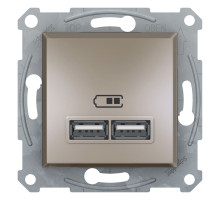 USB Розетка 2,1A Бронза Asfora