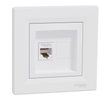 Розетка Комп'ютерна RJ45 UTP Кат. 5Е Біла Asfora