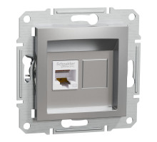 Розетка Комп'ютерна RJ45 UTP Кат. 5Е Asfora Алюміній