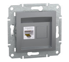 Розетка Комп'ютерна RJ45 UTP Кат. 5Е Asfora Сталь