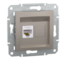 Розетка Комп'ютерна RJ45 UTP Кат. 5Е Asfora Бронза