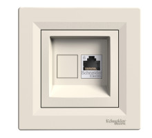 Розетка Комп'ютерна RJ45 UTP Кат.6 Крем Asfora