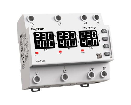 Реле напруги з контролем струму – VA-3F40A M6W