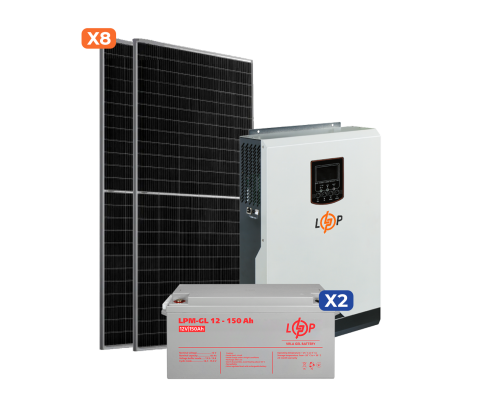 Сонячна електростанція (СЕС) 3.5kW АКБ 3.6kWh (гель) 150 Ah Стандарт