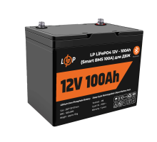 Акумулятор LP LiFePO4 12V (12,8V) - 100 Ah (1280Wh) (Smart BMS 100А) з BT пластик для ДБЖ