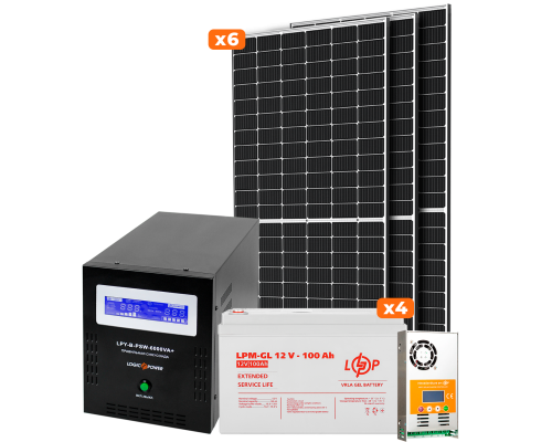Сонячна електростанція (СЕС) 4kW АКБ 4.8kWh (гель) 100 Ah Стандарт