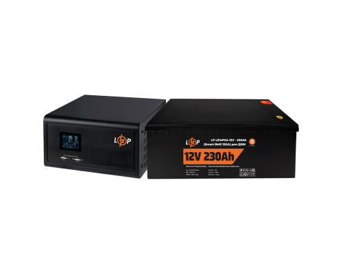 Комплект резервного живлення для котла LogicPower ДБЖ + літієва (LiFePO4) батарея UPS 430VA + АКБ LiFePO4 2944W