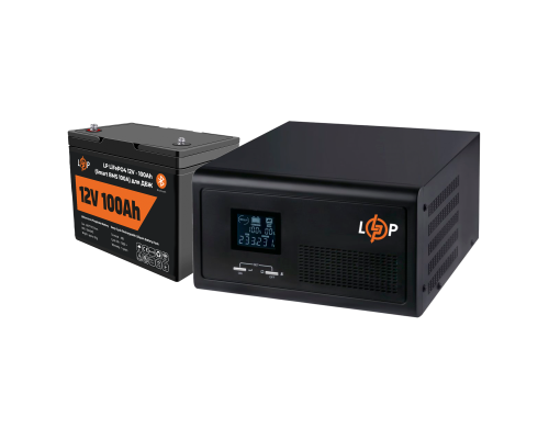 Комплект резервного живлення LogicPower ДБЖ + літієва (LiFePO4) батарея UPS 1500VA + АКБ LiFePO4 1280W