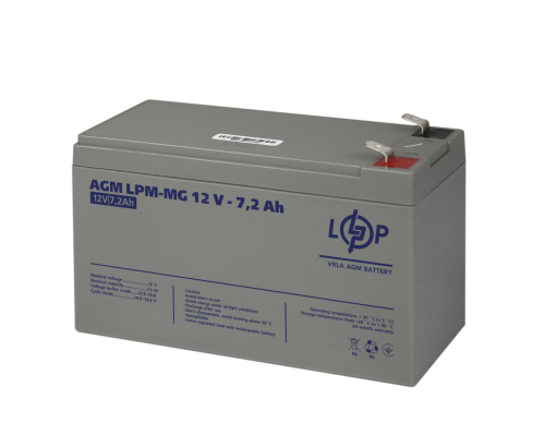 Акумулятор мультигелевий LPM-MG 12V - 7.2 Ah