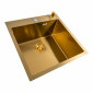 Кухонна мийка PVD Gold Valeso Handmade (сифон круглий, 3,0/0,8)