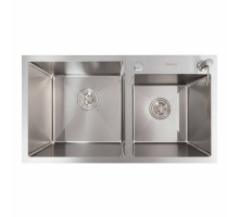Кухонная мойка нержавейка на две чаши VALESO Handmade (3.0/0.8)