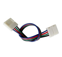 Коннектор для светодиодных лент OEМ SC-09-SWS-10-4 10mm RGB 2joints wire (провод-2 зажима)