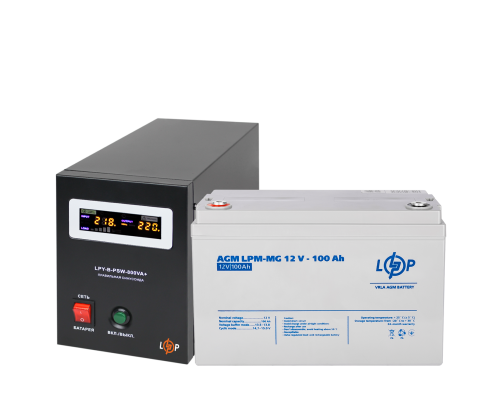 Комплект резервного живлення LogicPower B800 + мультигелева батарея 1280 Ватт