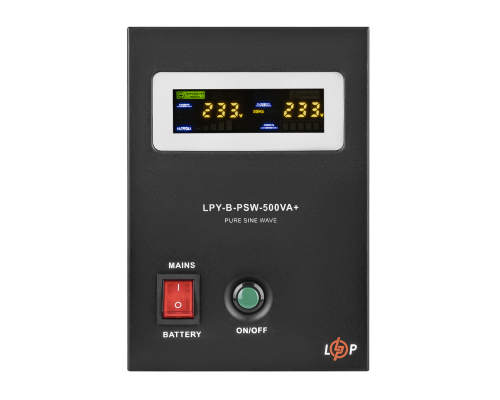 ДБЖ з правильною синусоїдою 12V LPY-B-PSW-500VA+ (350Вт) 5A/10A