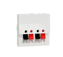 Аудиорозетка 2 Модуля Белый