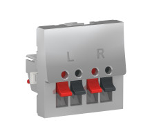 Аудиорозетка 2 Модуля Алюминий