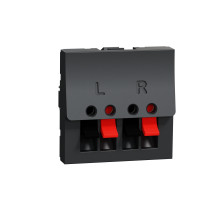 Аудиорозетка 2 Модуля Антрацит