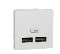 Розетка Usb Подвійна 2.1А 2 Модулі Білий